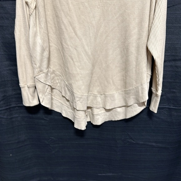 Free People Waffle Knit Thermal beige size XS top / box 15-12 - Picture 2 of 10